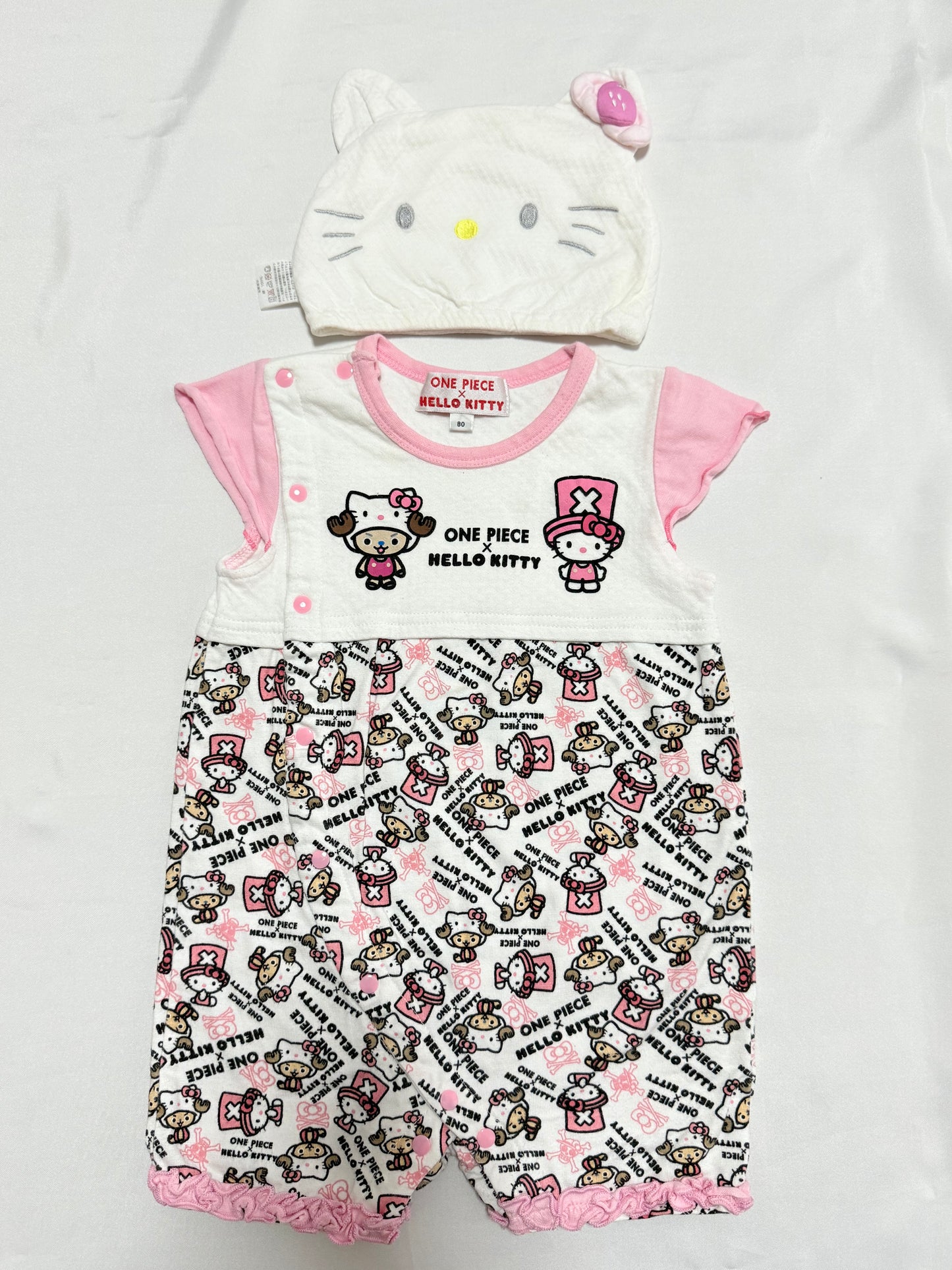 Hello Kitty × ONE PIECE Coverall & Hat Set 12-18m