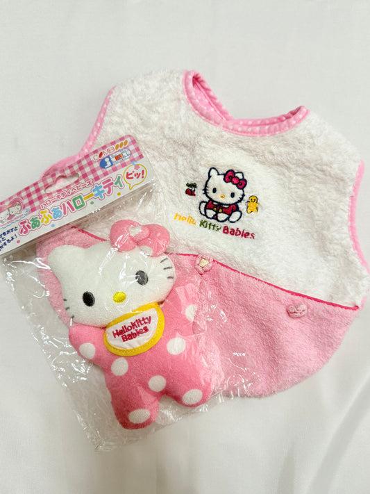 Hello Kitty Babies Bib & Rattle Set