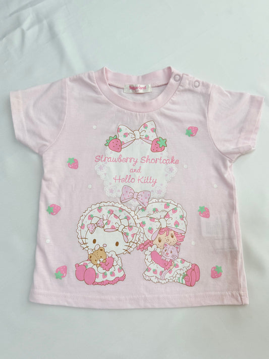 Hello Kitty × Strawberry Shortcake T-shirts 18-24m
