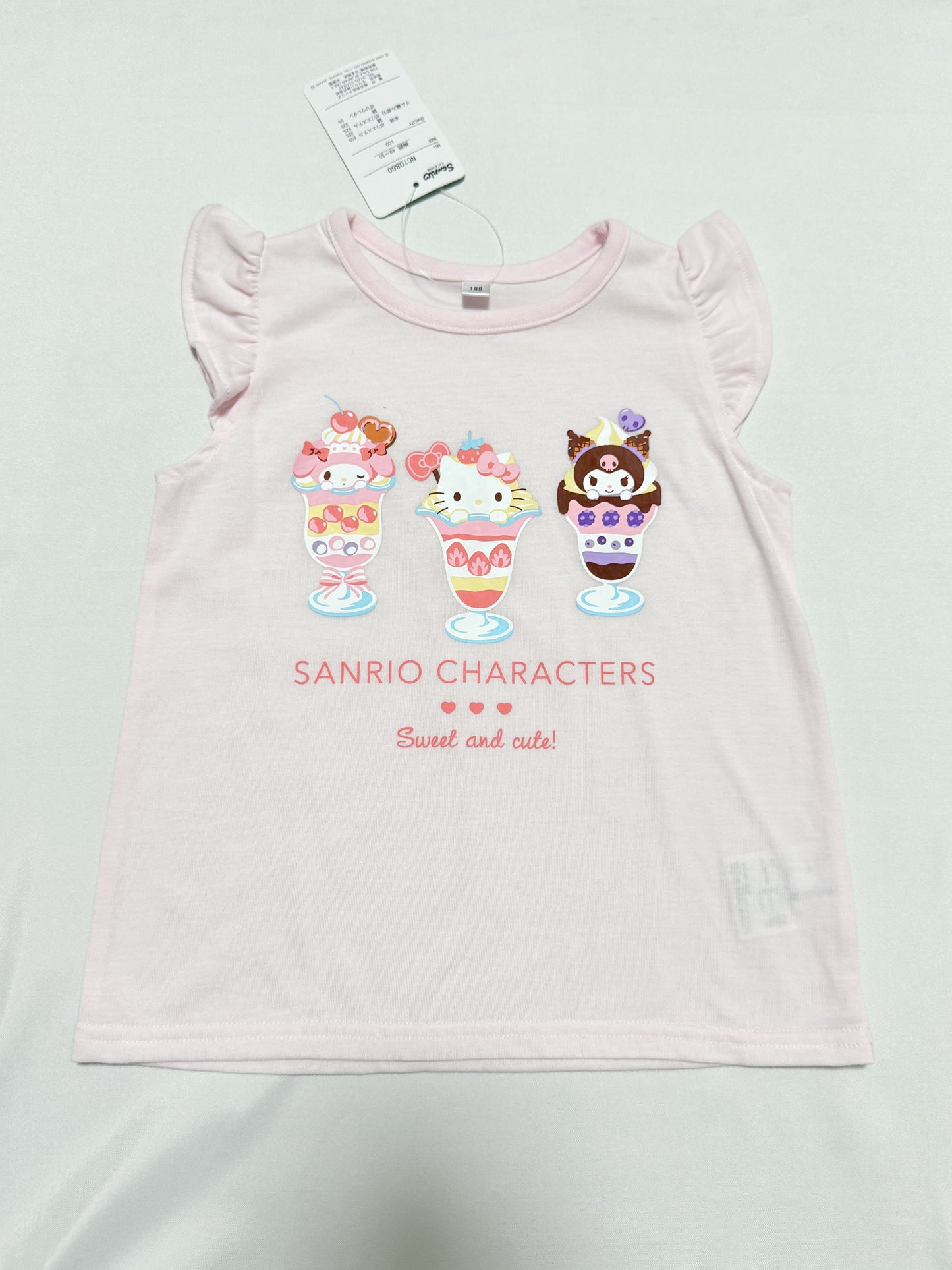 Sanrio Characters Sleeveless T-shirts 3-4T