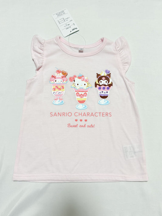 Sanrio Characters Sleeveless T-shirts 3-4T
