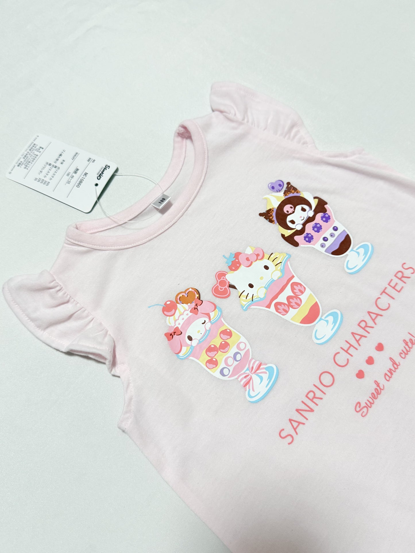Sanrio Characters Sleeveless T-shirts 3-4T