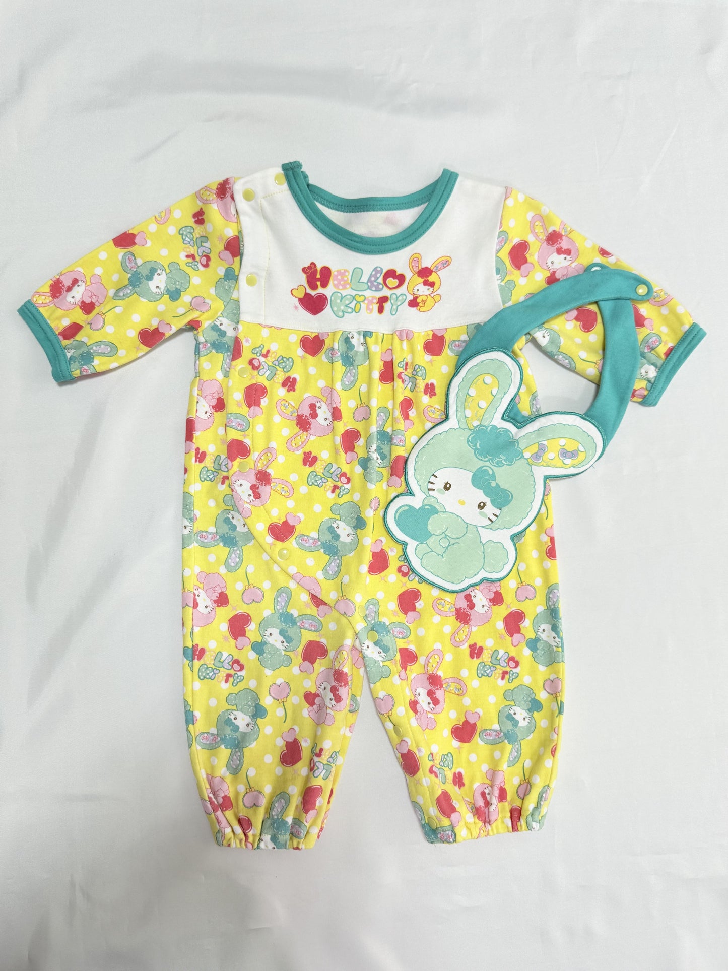 Hello Kitty Coverall & Bib Set 0-6m