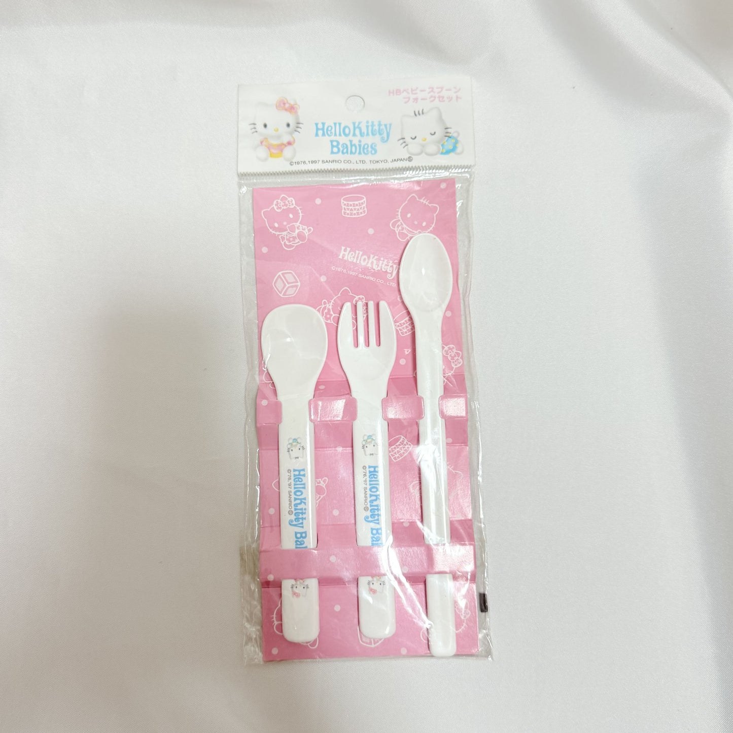 Hello Kitty Babies Retro Plate & Utensil Set – Rare Collectible