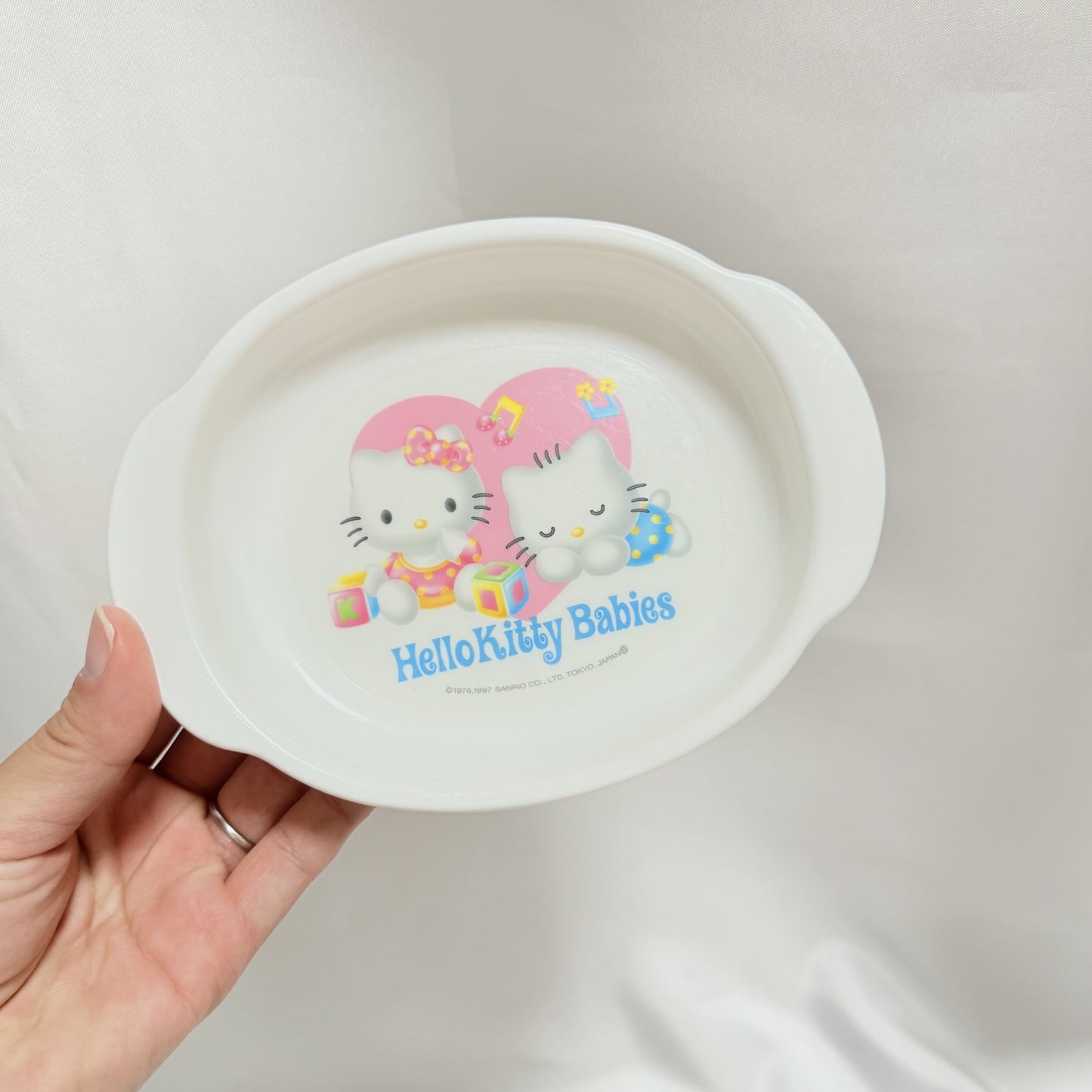 Hello Kitty Babies Retro Plate & Utensil Set – Rare Collectible