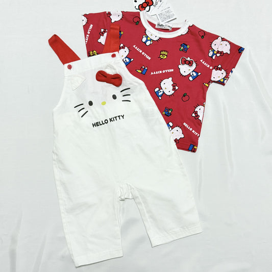 Hello Kitty Short-sleeve T-shirts & Overall Set 18-24m / 3-4T