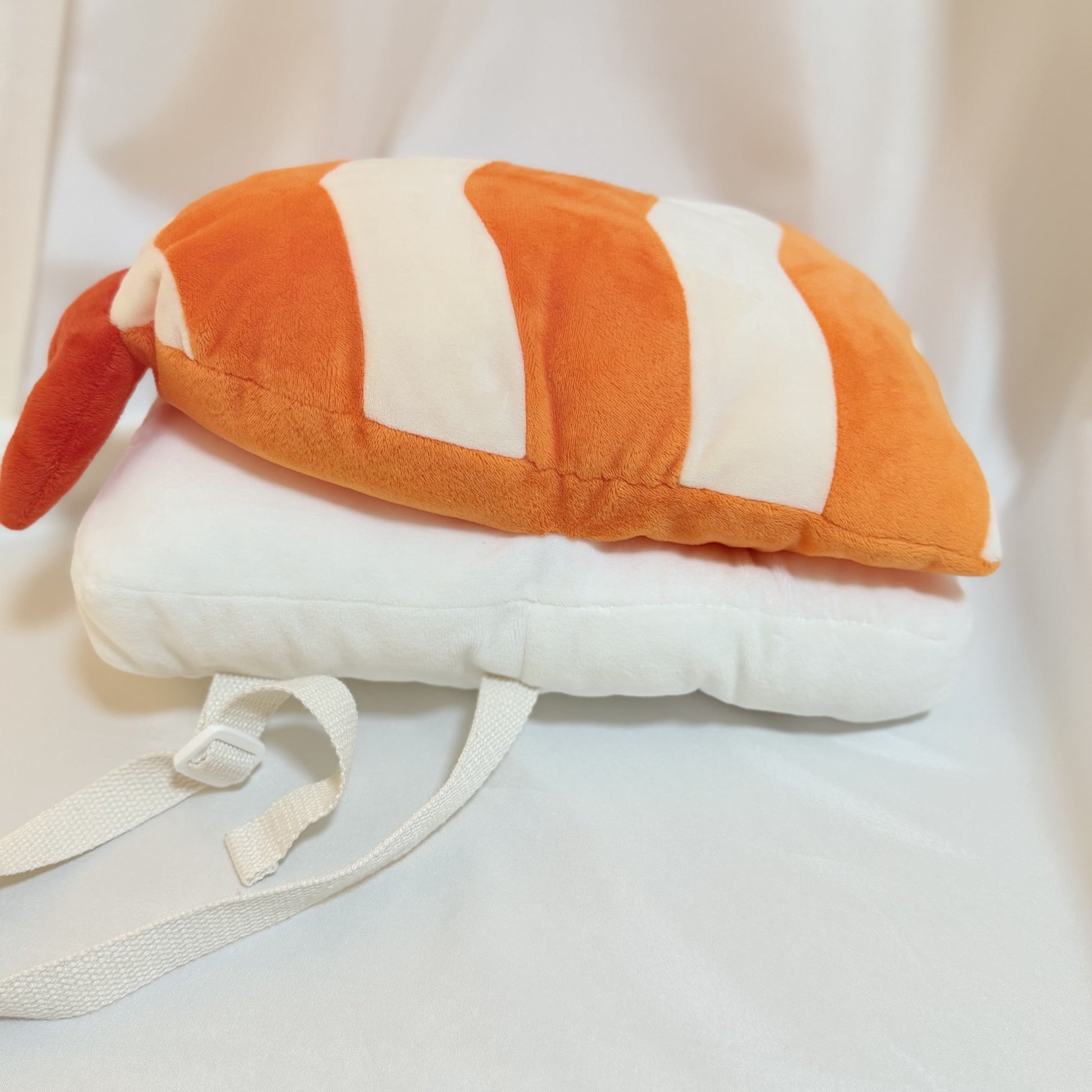 Right side view of baby red shrimp head protector