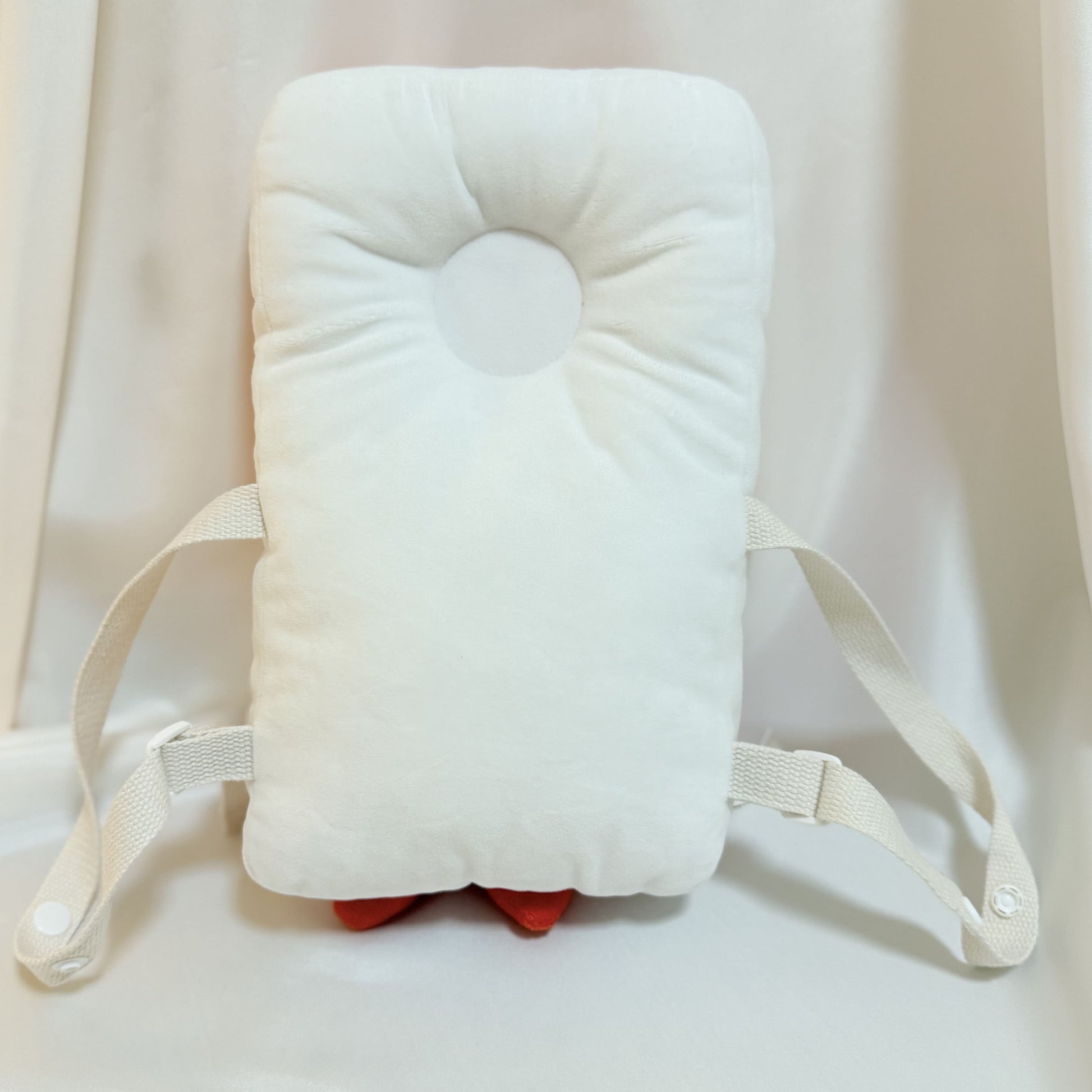 Back view of baby red shrimp head protector