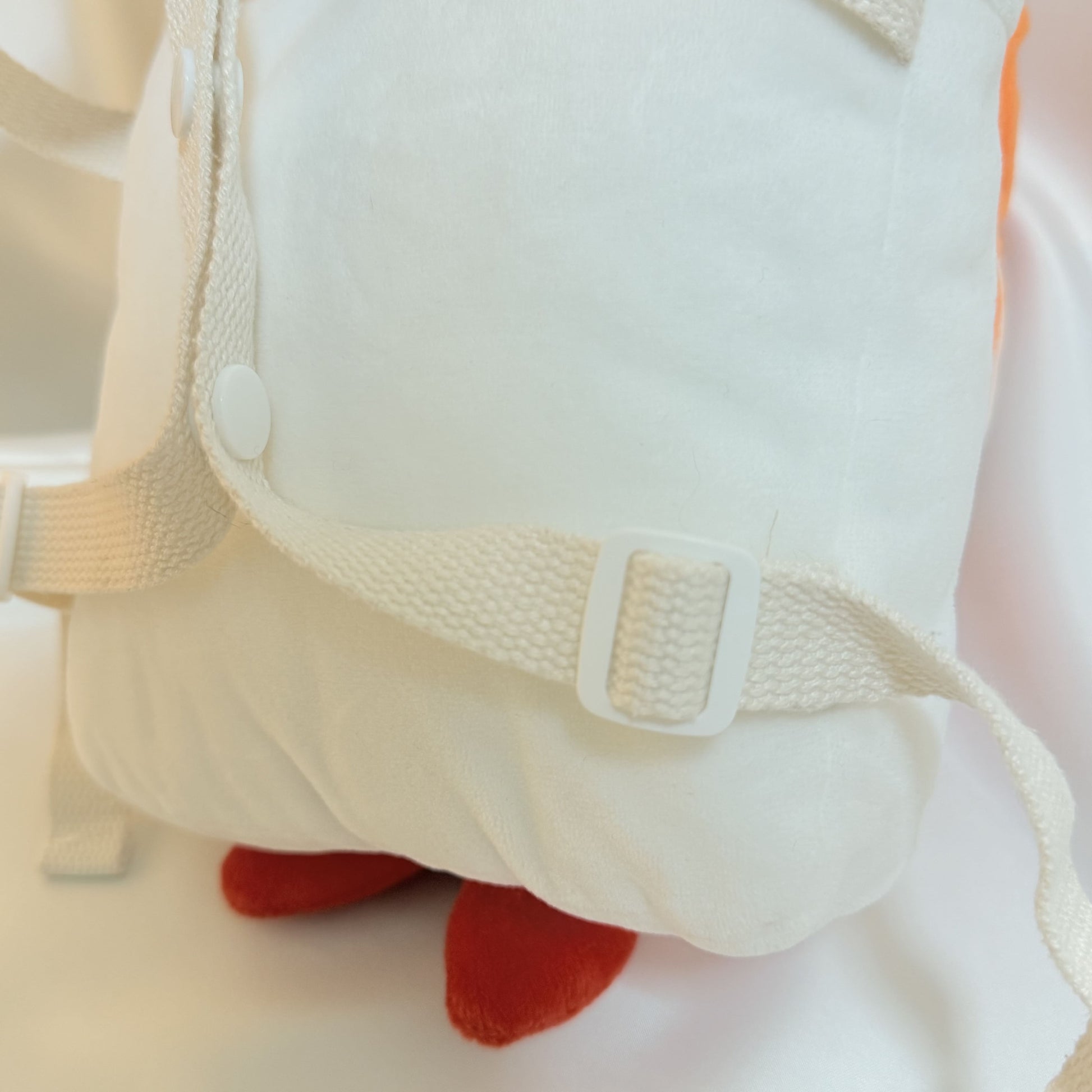 Close-up view of shoulder strap adjuster