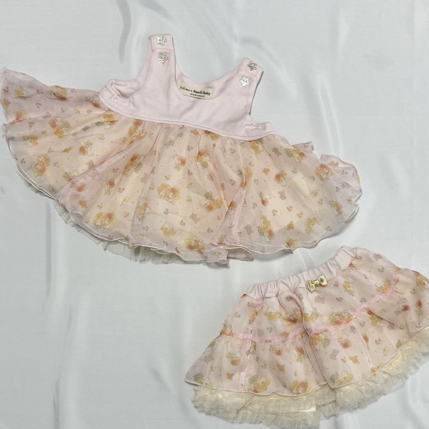 Little Twin Stars Chiffon Dress & Skirt 6-9m