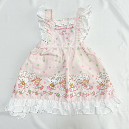 Strawberry Shortcake × Hello Kitty Apron 3-4T Sanrio (Used)