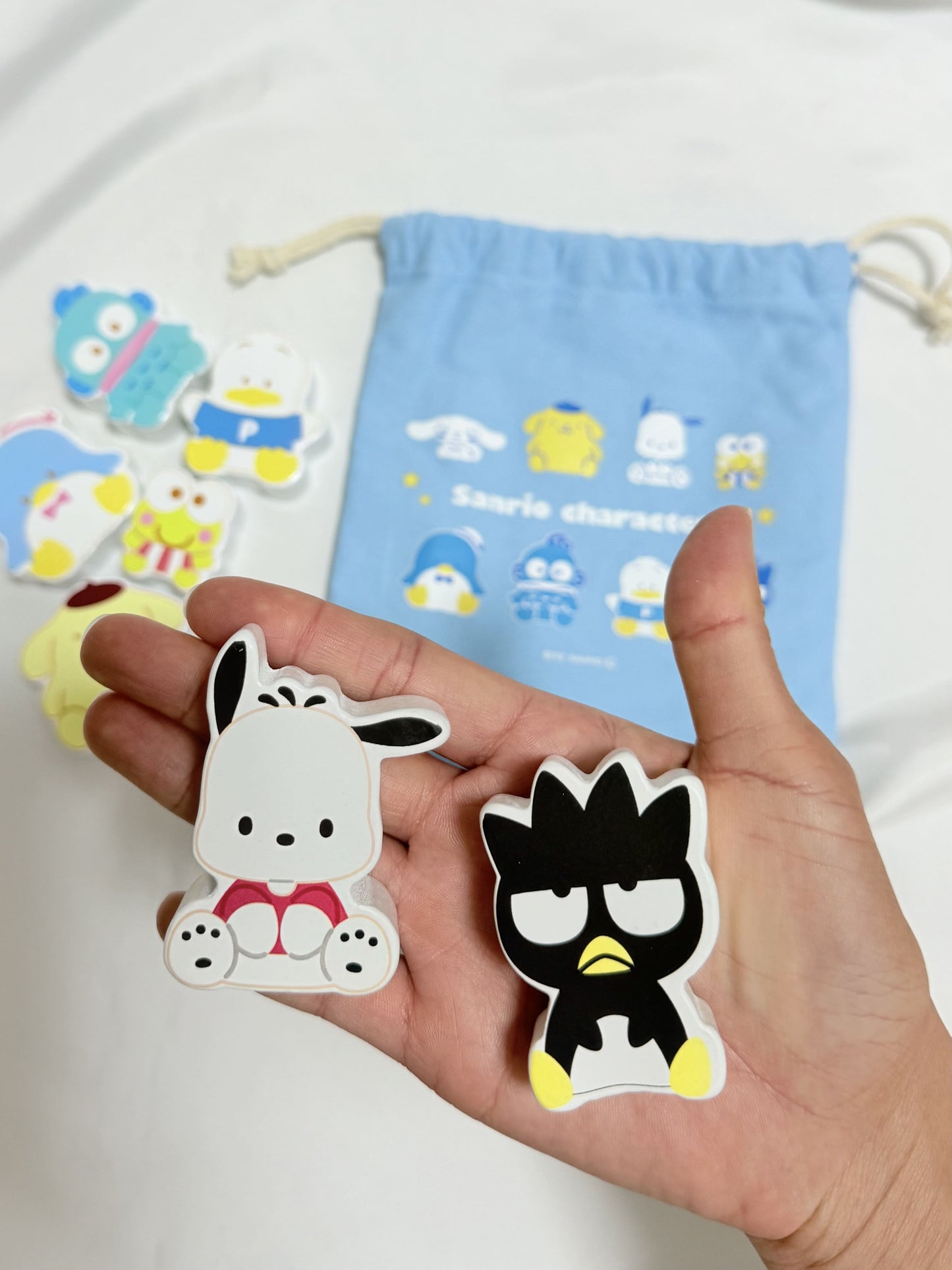 Sanrio Characters Wooden Blocks with Drawstring Bag