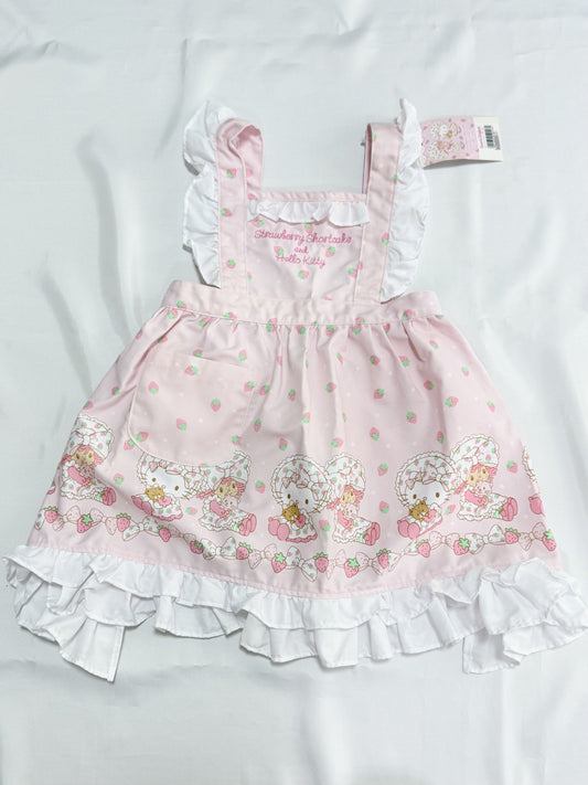Strawberry Shortcake × Hello Kitty Apron 3–4T Sanrio (New)