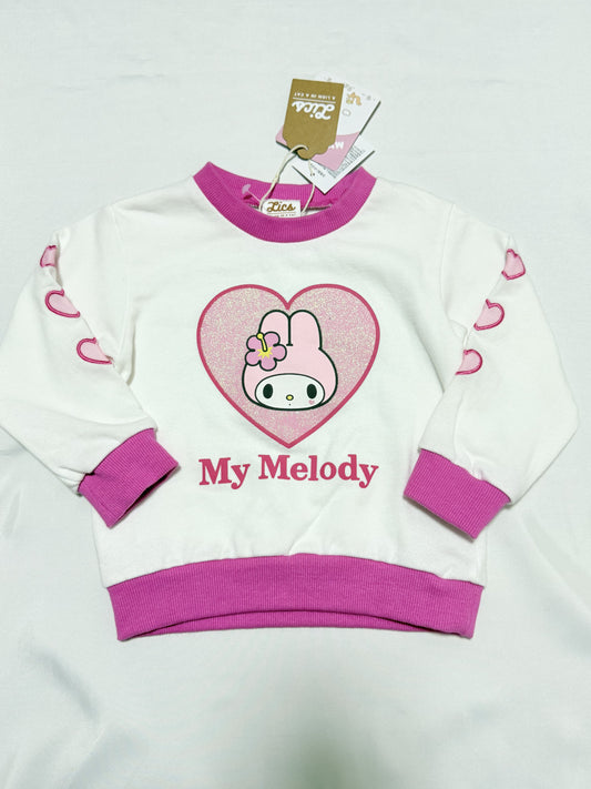 My Melody Long-sleeve Sweatshirts 18-24m Sanrio